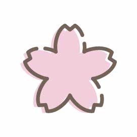 おしゃれな桜の花のイラスト,フリー素材,無料