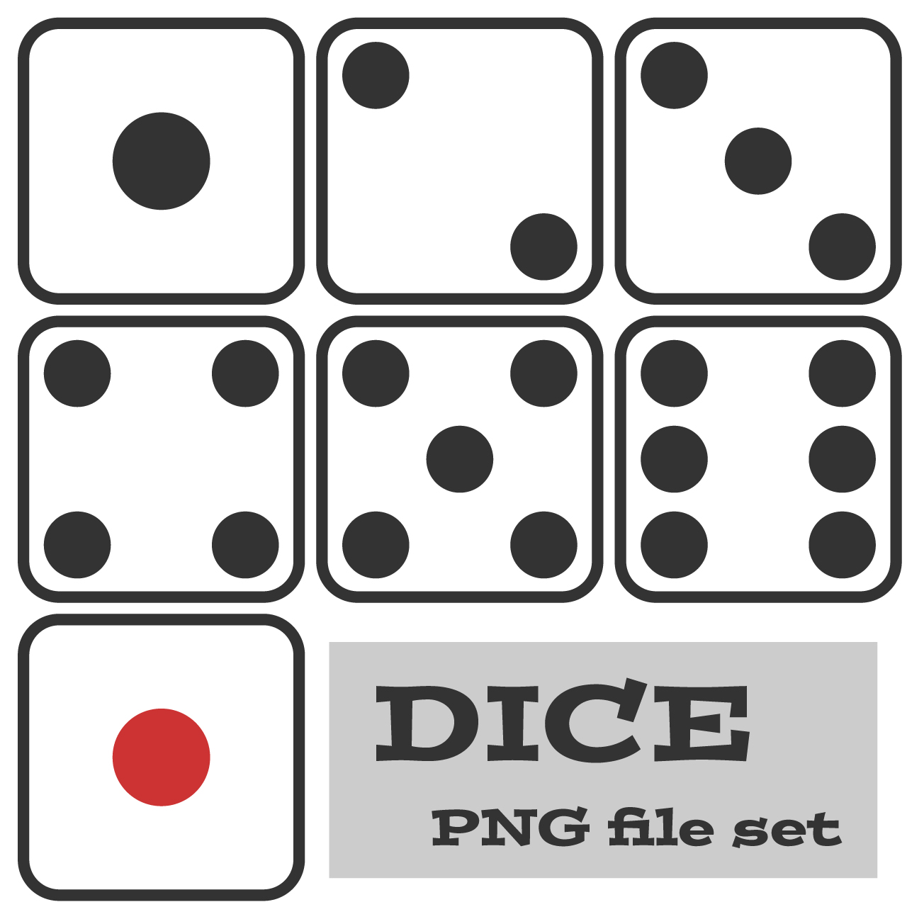 サイコロ(Dise)の目のフリー素材